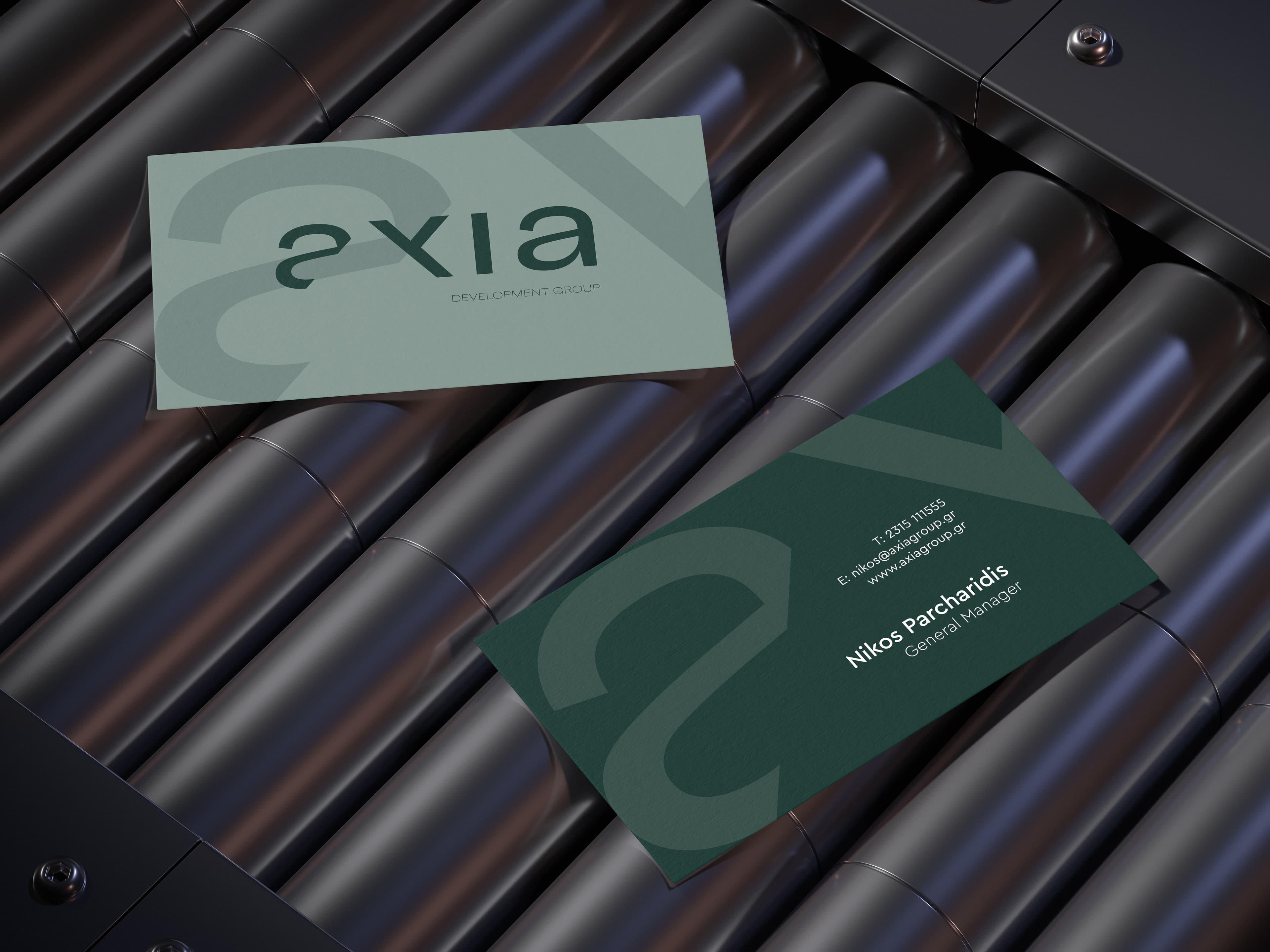 Axia business card mockup