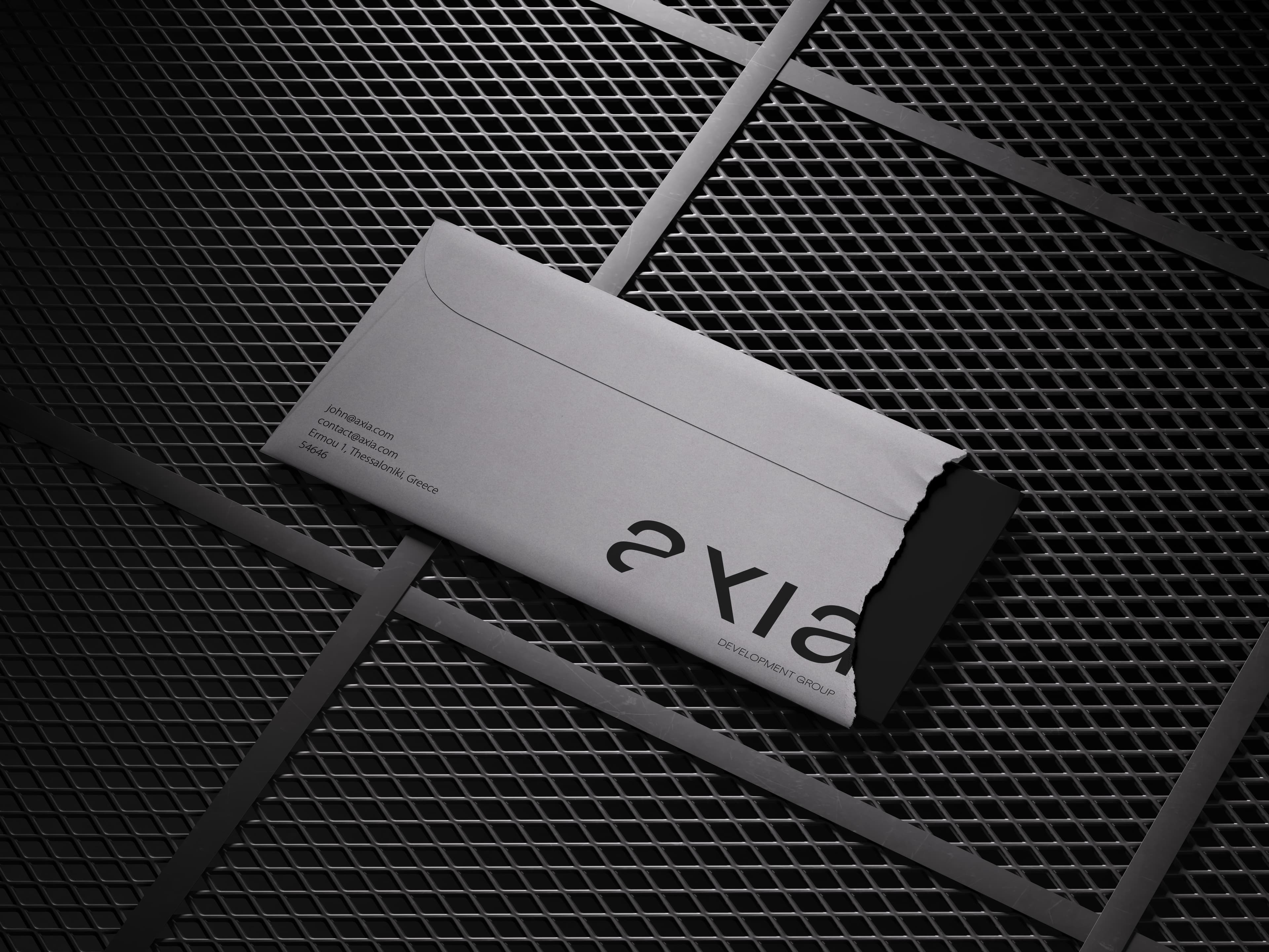 Axia envelope mockup
