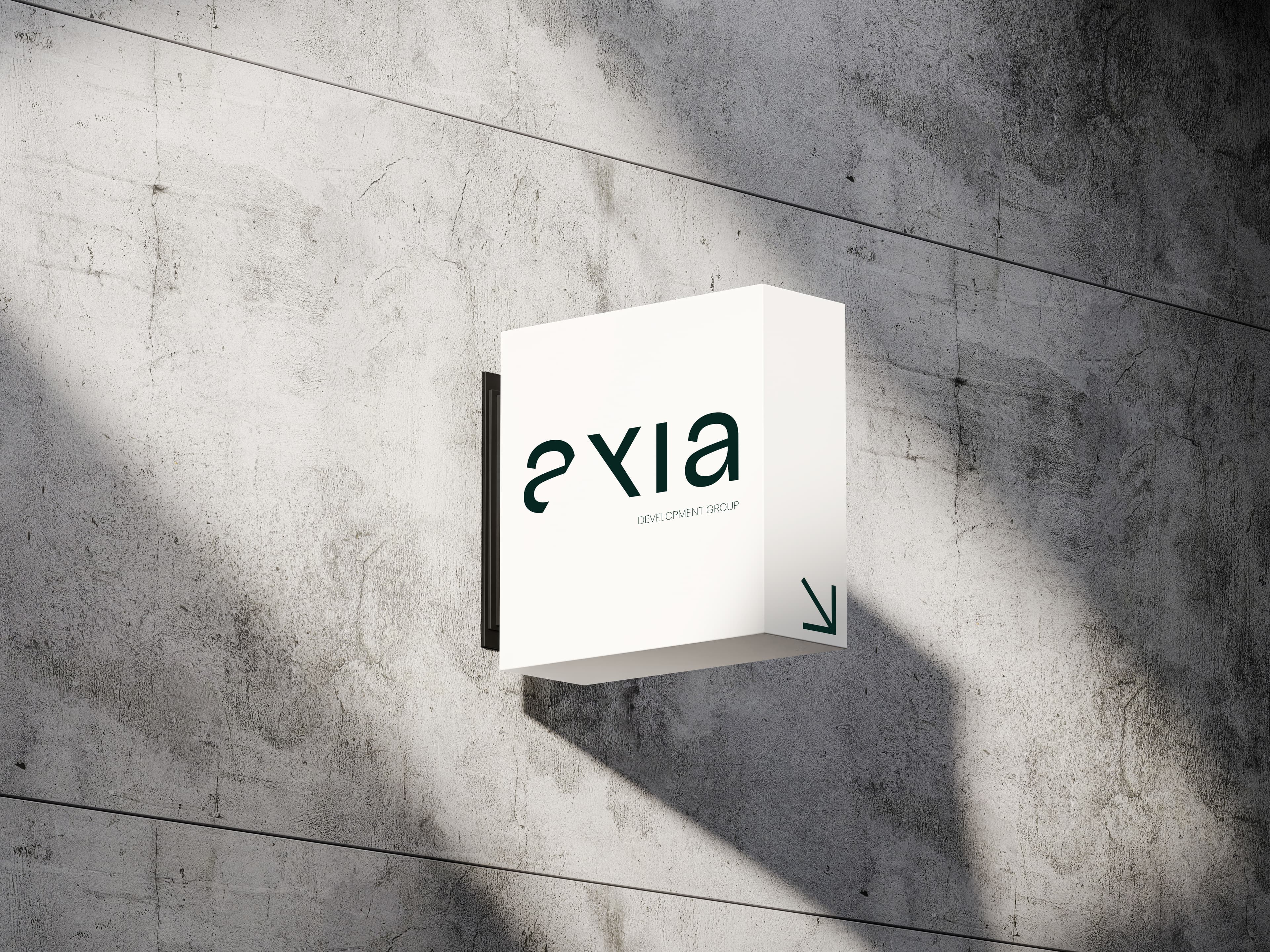 Axia sign mockup