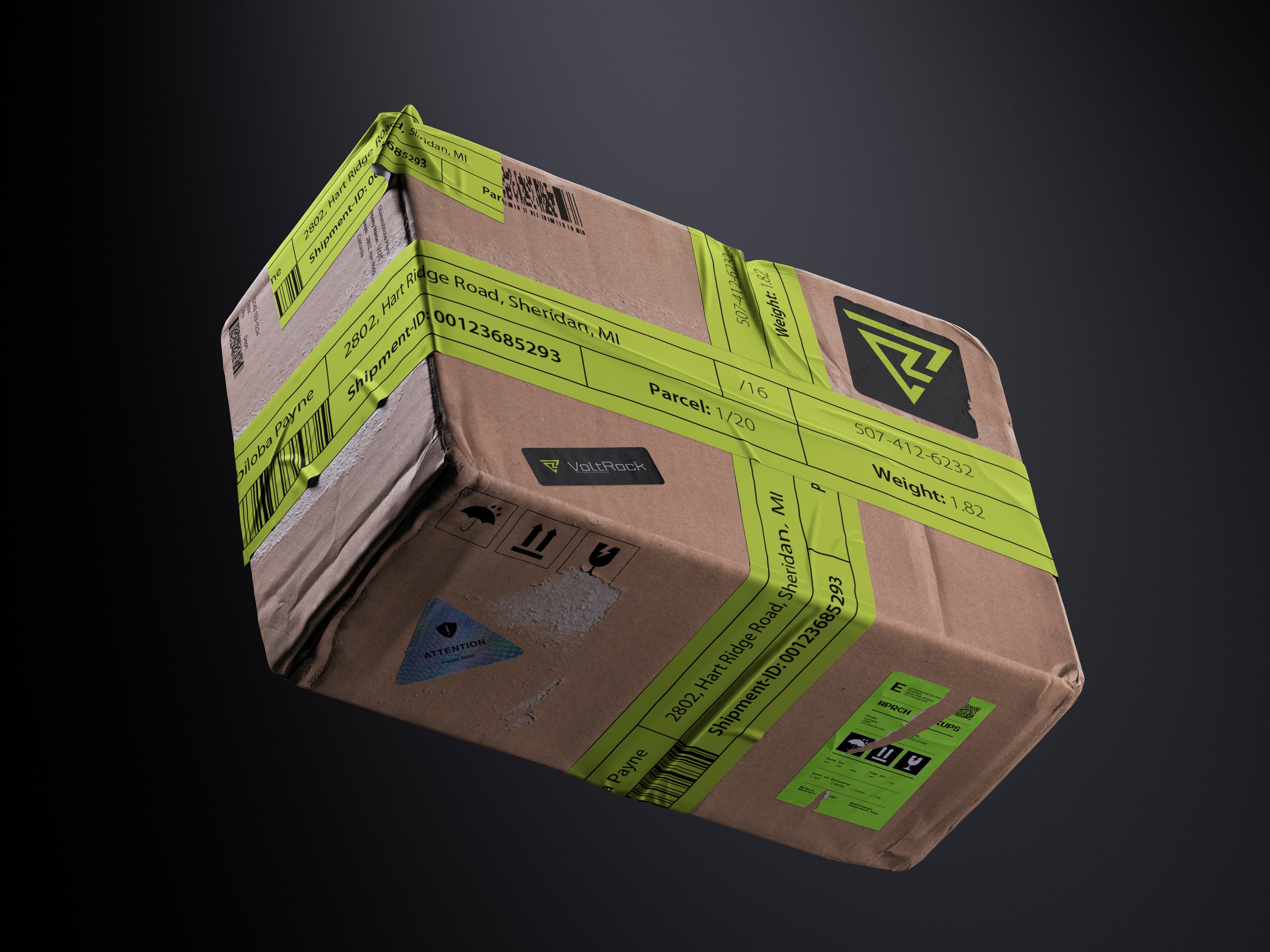 VoltRock rugged package mockup